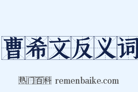 曹希文反义词是什么意思的图片